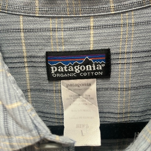 Vintage Patagonia Mens Organic Cotton Plaid Button Down Collared Long Sleeves - Picture 5 of 7